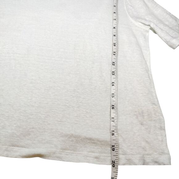 Rebecca Taylor Gauzy Linen Relaxed Short Sleeve T Shirt XS Quiet Luxury Minimal - Picture 10 of 10